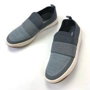 Lands End grey loafer sneaker knit slip on casual Size 7B